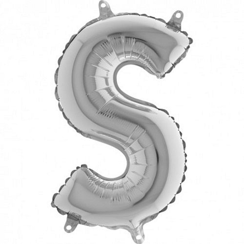 14" Silver Letter (S) Foil Balloon 