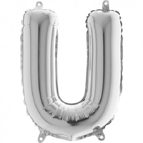14" Silver Letter (U) Foil Balloon 