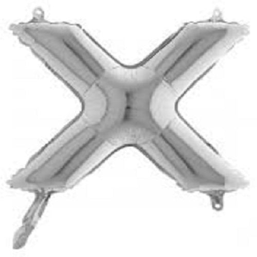 14" Silver Letter (X) Foil Balloon 