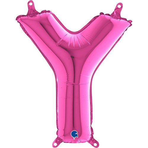 14" Pink Letter (Y) Foil Balloon 
