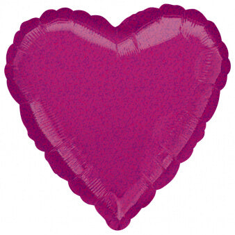 Party Balloon 18" Fuchsia Dazzler Heart Foil Balloon