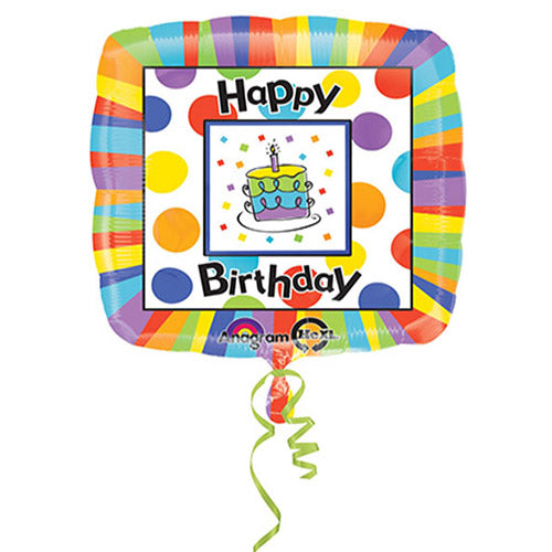 Party Balloon 18"Big Dots Birthday Foil Balloon