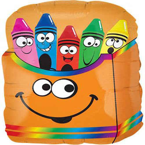 Party Balloon Crayon Smiley Box Decoration Foil Balloon