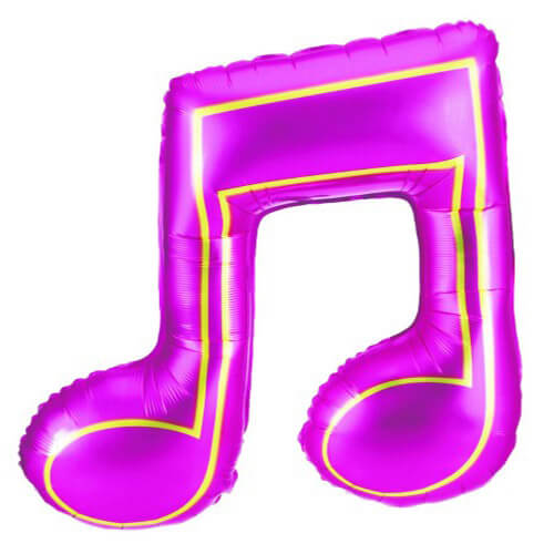 Party Balloon 40" Music Note Double Magenta Balloons Bouquet