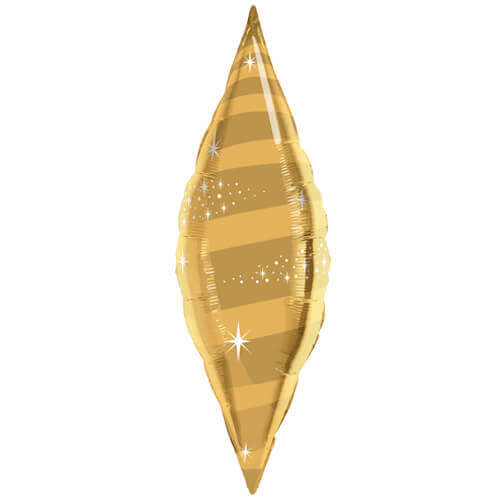 Party Balloon 38" Taper Swirl Gold Balloon Foil Balloon