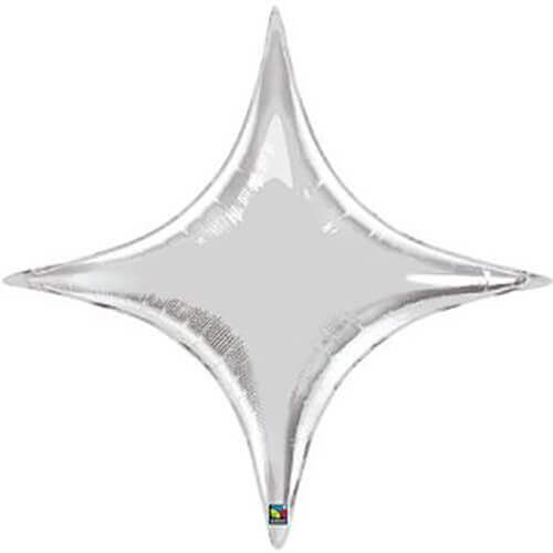 Party Balloon 40" Silver Star Point Foil Balloon