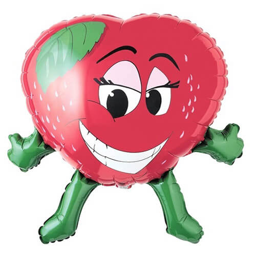 Party Balloon 9" Strawberry Foil Balloon