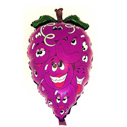 Party Balloon 9" Purple Grapes Foil Balloon