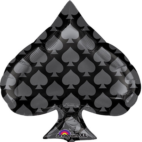 Party Balloon 18" Black Spade Balloon 1Ct
