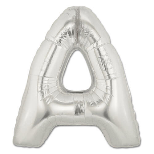 Party Balloon Alphabet A Silver Foil Balloon P50