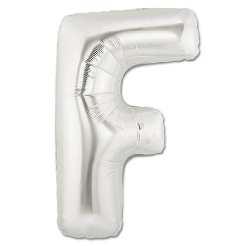 Party Balloon Alphabet F Silver Super Shape Foil Balloon