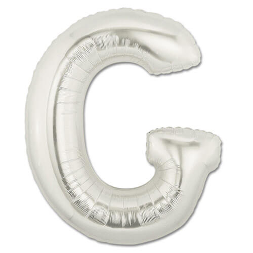 Party Balloon Alphabet G Silver Super Shape Foil Balloon