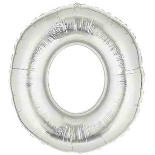 Party Balloon Alphabet O Silver Super Shape Foil Balloon