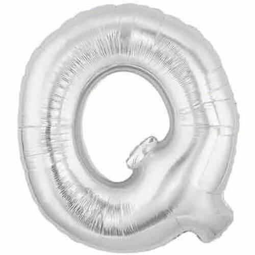 Party Balloon Alphabet P Silver Super Shape Foil Balloon