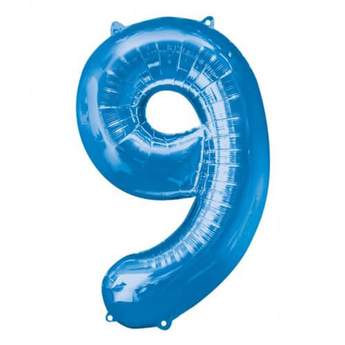 Party Balloons 9 Blue Super Shape Foil Balloon S60