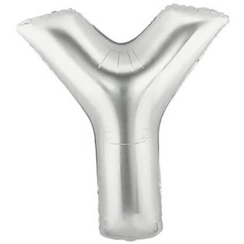 Party Balloon Alphabet Y Silver Super Shape Foil Balloon