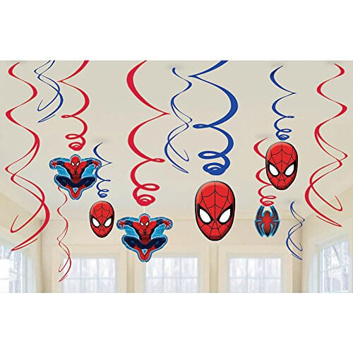 Party Balloon Spider-Man Hanging Swirls - 60cm