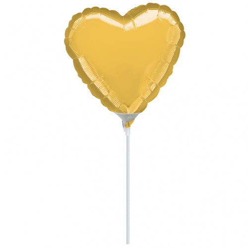 Party Balloon 9" Gold Heart Foil Balloon A10 
