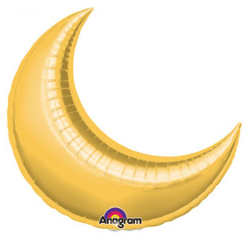 Party Balloon 26" Gold Crescent Foil Balloon S40 