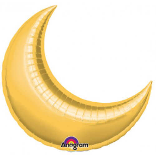 Party Balloon 35" Gold Crescent Foil Balloon P30