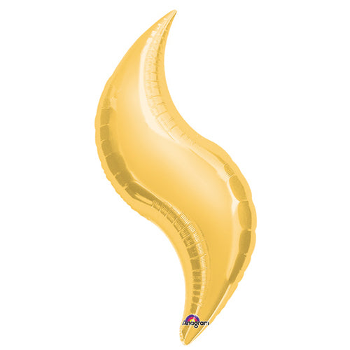 Party Balloon 36" Gold Curve Foil Balloon S50