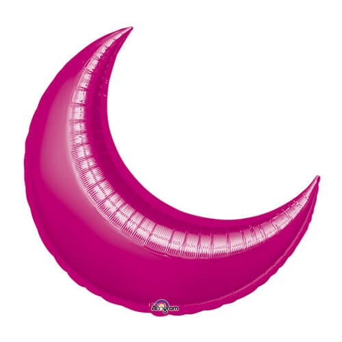 Party Balloon 35" Fuchsia Crescent Foil Balloon P30