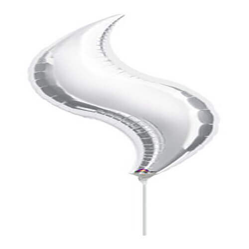 Party Balloon 36" Silver Curve Foil Balloon S50 