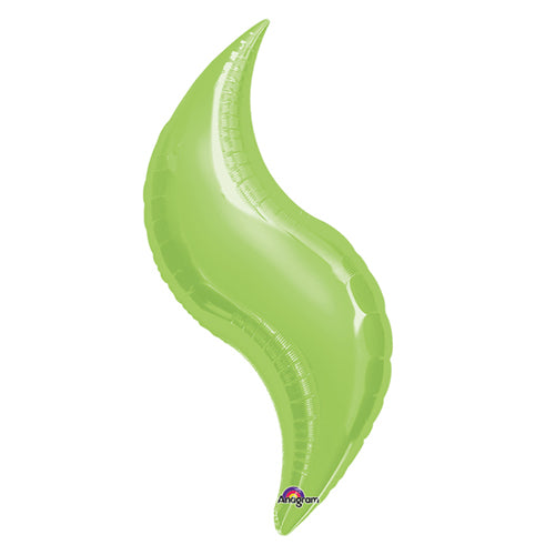 Party Balloon Lime Green Curve Balloon 28"Foil Balloon 