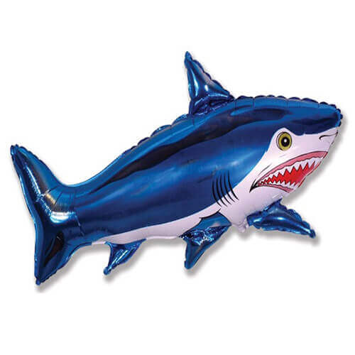 Party Balloon 9" Shark Blue Foil Balloon