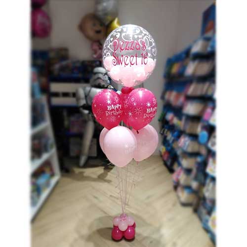 Sweet Sixteen Birthday Pink Balloon Bouquet