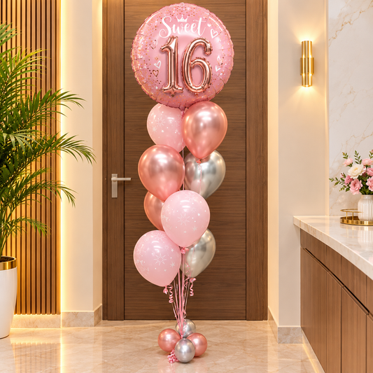 Sweet 16 Birthday  Balloon Bouquet