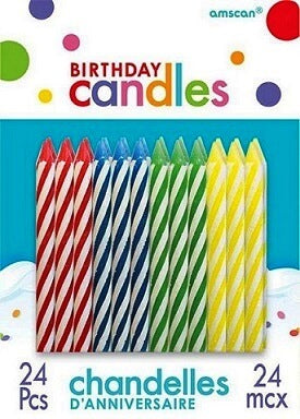 Party Balloons Celebrate Multicolor Spiral Birthday Candle 
