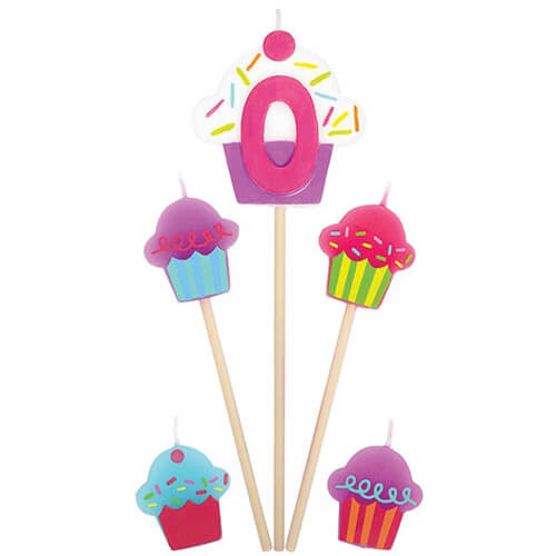 Party Balloon Candle Birthday Pick Cupcake #0