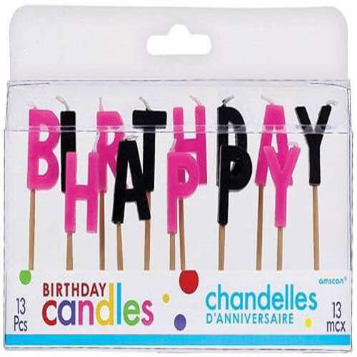 Party Balloon Happy Birthday Candle Set 