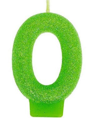 Party Balloon 3" Glitter Kiwi Green #0 Candle 