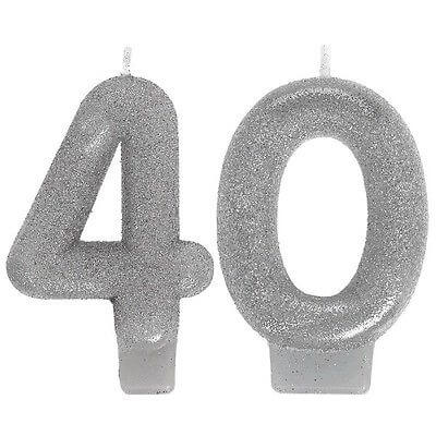Party Balloon No. #40 Glitter Silver Sparkle Candle