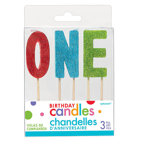 Party Balloon Candle Glitter One