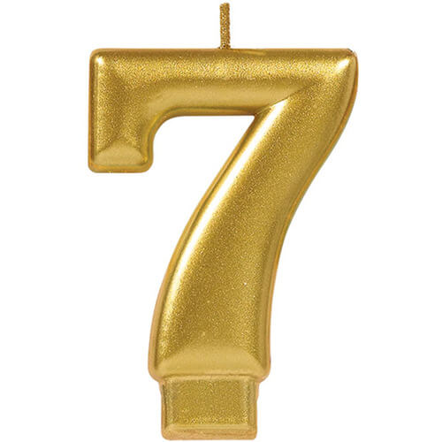 Party Balloon Gold Mettalic #7 Candle