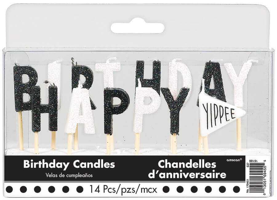 Party Balloon Chalkboard Birthday Pick Candle