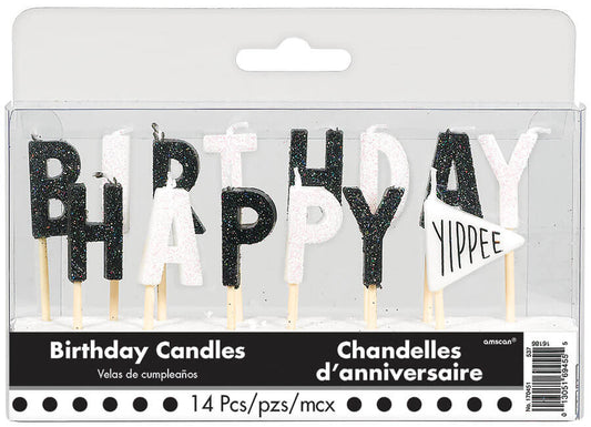 Party Balloon Chalkboard Birthday Pick Candle