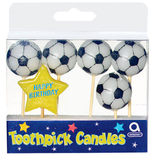Party Balloon Soccer Candle 