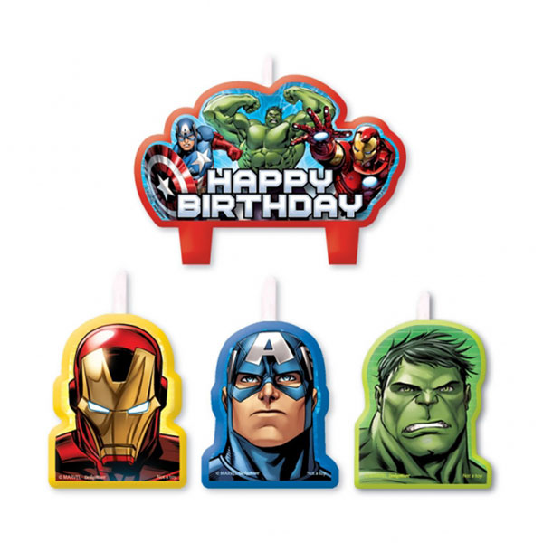 Party Balloon Avengers Birthday Candles