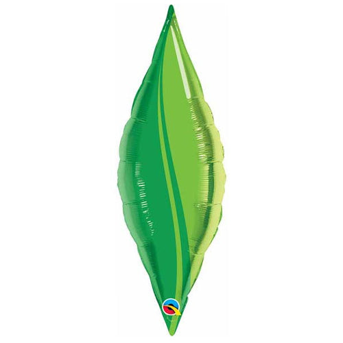 Party Balloon 27" Tapper Green Leaf Foil Balloon