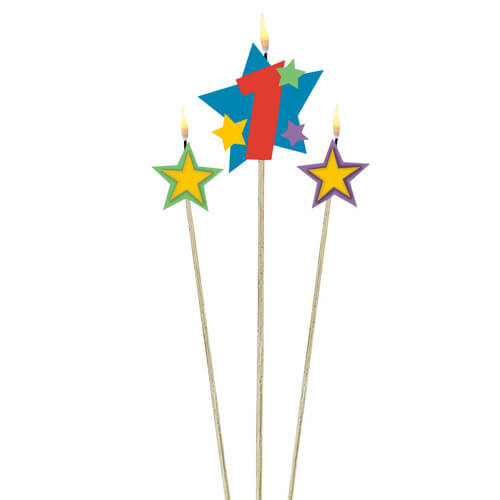 Party Balloon Candle Birthday Pick Star #1
