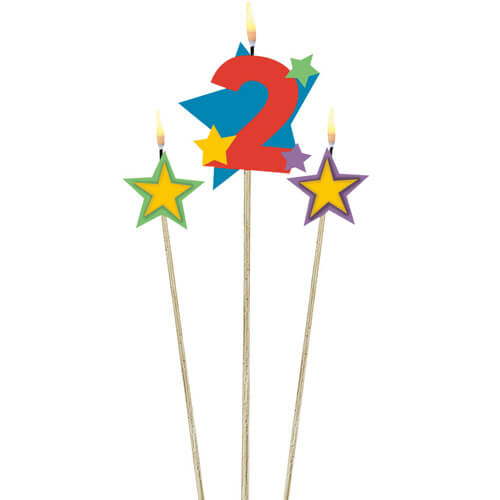 Party Balloon Candle Birthday Pick Star #2