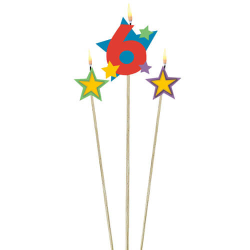Party Balloon Candle Birthday Pick Star #6