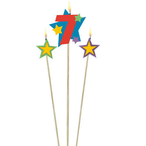 Party Balloon Candle Birthday Pick Star #7
