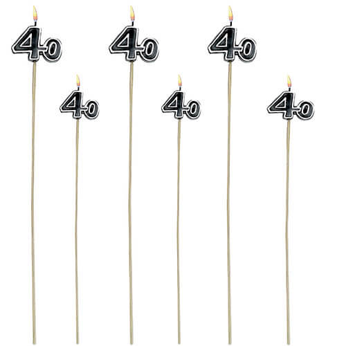 Party Item  Birthday Stick  40 Number Candle 