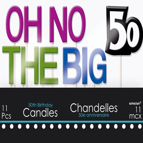 Party Balloon 3" Birthday Set Oh! No 50 Candle 