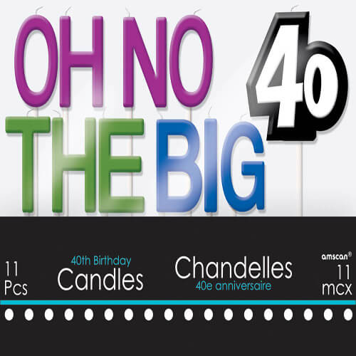 Party Balloon 3" Birthday Oh! No 40 Candle Set 